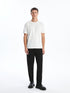 LC Waikiki Crew Neck Plain Jacquard Ribbed Men's T-Shirt